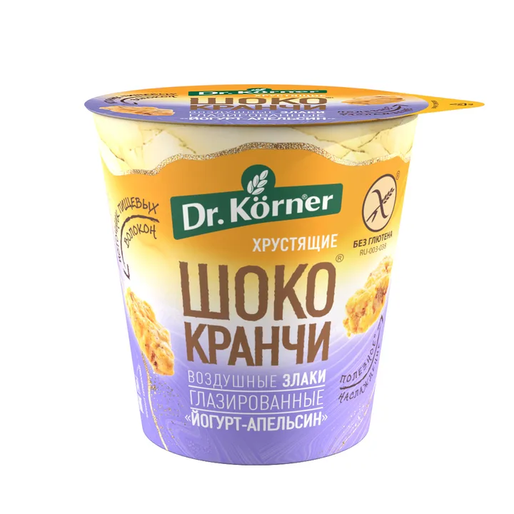 «Шококранчи» злаковые «Апельсиновые с йогуртом» глазированные