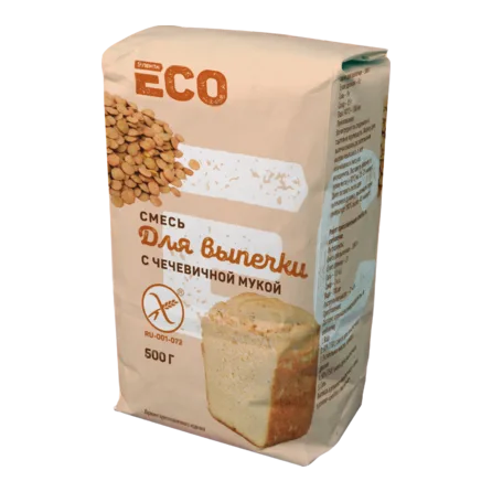 Гарнец. Лента ECO. Смесь для выпечки с чечевичной мукой без глютена