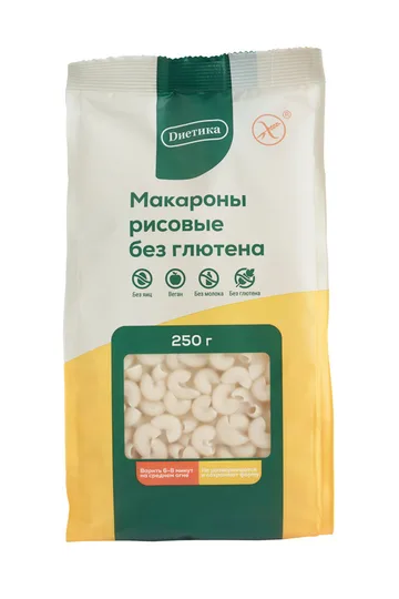 Макаронные изделия фигурные из рисовой муки. Рожок средний