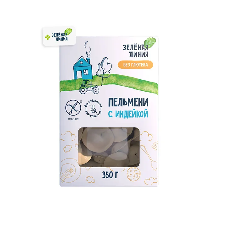 Зеленая линия. Пельмени без глютена с индейкой