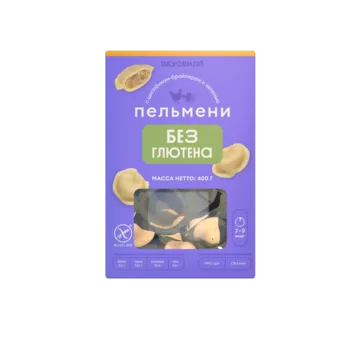 Пельмени без глютена с цыпленком-бройлером и зеленью