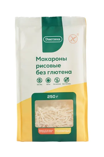 Макаронные изделия фигурные из рисовой муки. Вермишель
