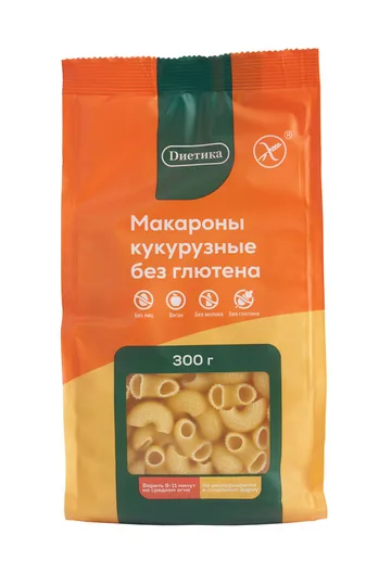 Макаронные изделия фигурные из кукурузной муки. Рожок большой