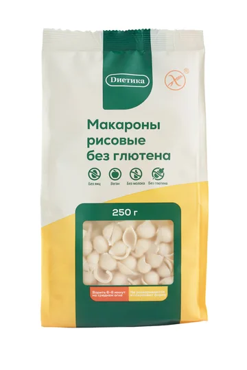 Макаронные изделия фигурные из рисовой муки. Ракушка.