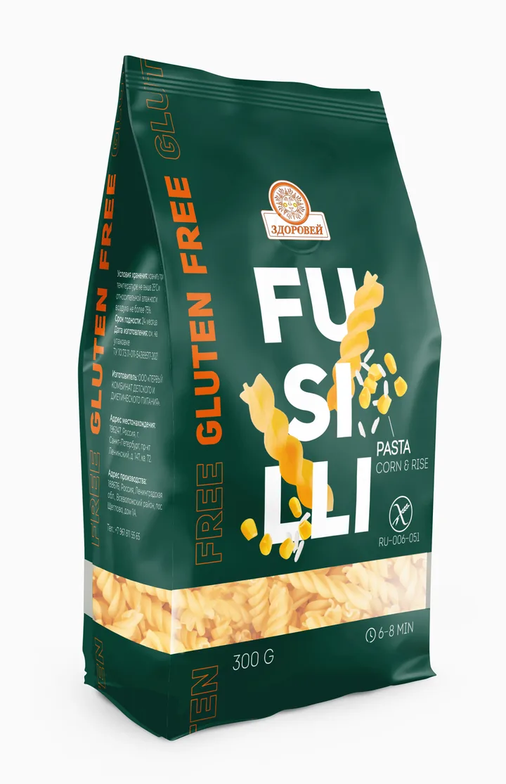 Макаронные изделия из кукурузы и риса «Fusilli»