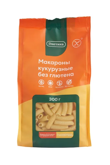 Макаронные изделия фигурные из кукурузной муки. Трубочка