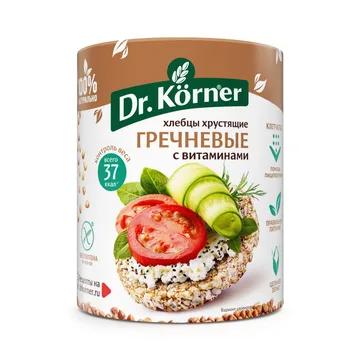 Хлебцы хрустящие гречневые с витаминами "Dr.Körner"
