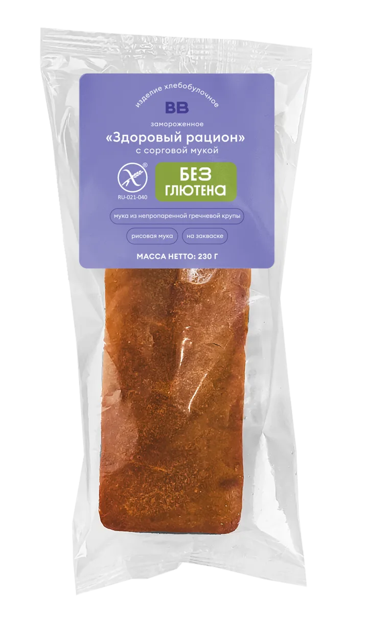 Изделие х/б "Здоровый рацион" с сорговой мукой, без глютена
