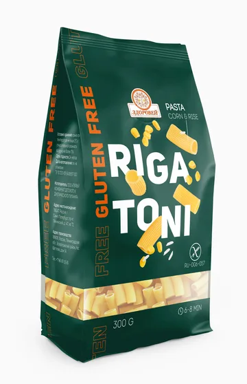 Макаронные изделия из кукурузы и риса «Rigatoni»