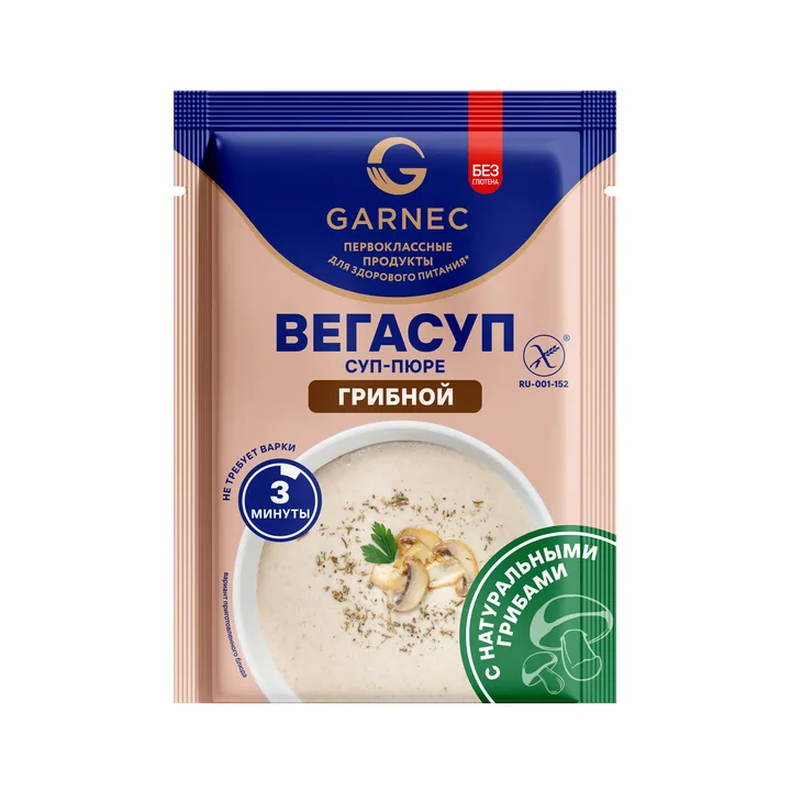 Copy: Смесь сухая для приготовления первых блюд. Суп-пюре "ВЕГАСУП" грибной быстрого приготовления