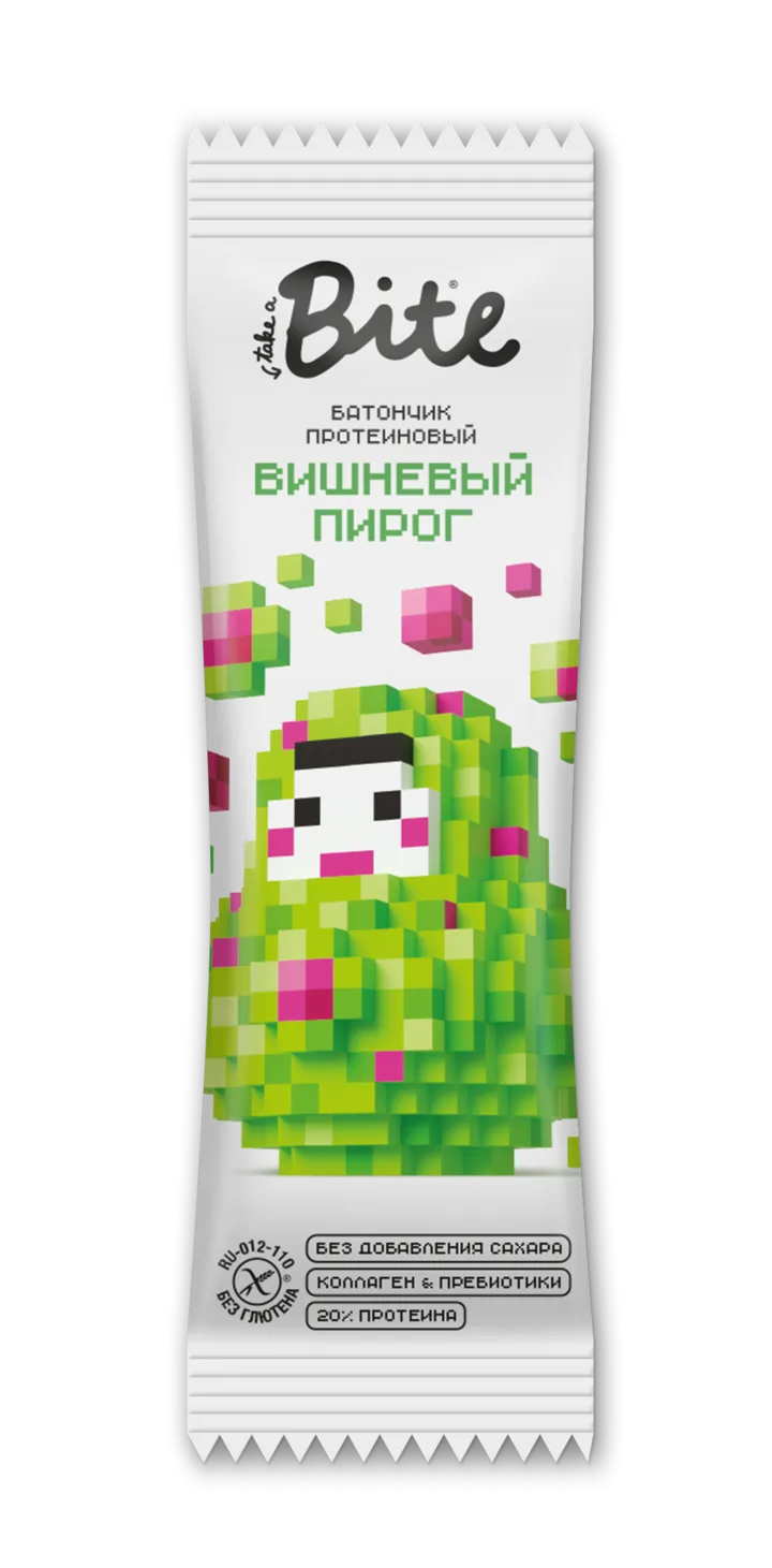 Батончик протеиновый глазированный со вкусом «Вишневый пирог»