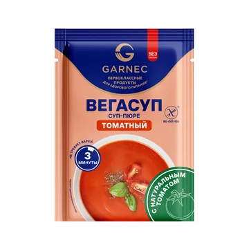 Смесь сухая для приготовления первых блюд. Суп-пюре "ВЕГАСУП" томатный быстрого приготовления