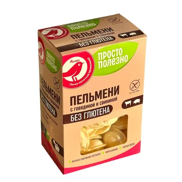 Ашан. Пельмени без глютена с говядиной и свининой
