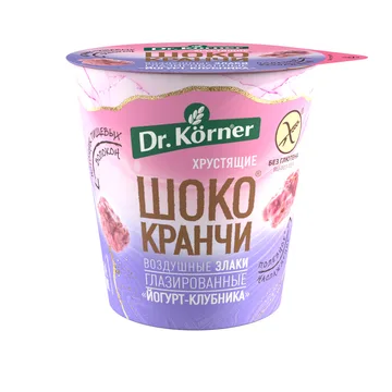 «Шококранчи» злаковые «Клубничные с йогуртом» глазированные