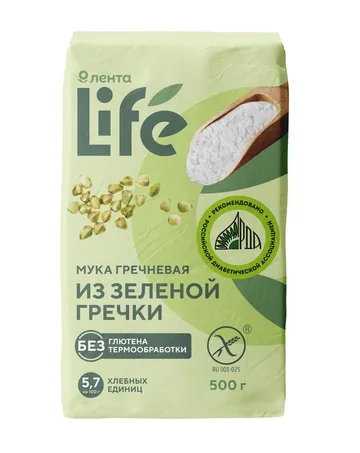 Мука из зеленой гречки