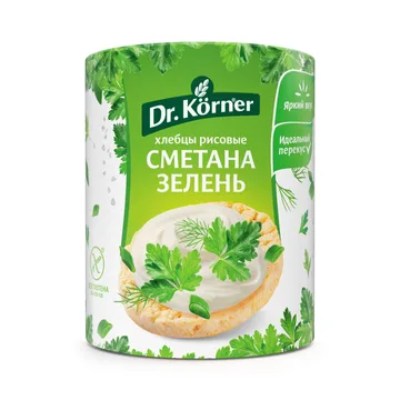 Хлебцы Dr.Korner Рисовые со сметаной и зеленью
