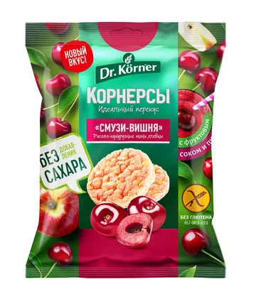 Хлебцы хрустящие «Рисово-кукурузные мини хлебцы «Смузи-Вишня»