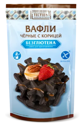 Смесь для приготовления вафель "Вафли чёрные с корицей" (безглютеновая)