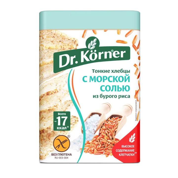 Хлебцы хрустящие рисовые с морской солью "Dr.Körner"