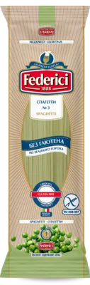 Изделия макаронные без глютена из зеленого гороха: №3 спагетти